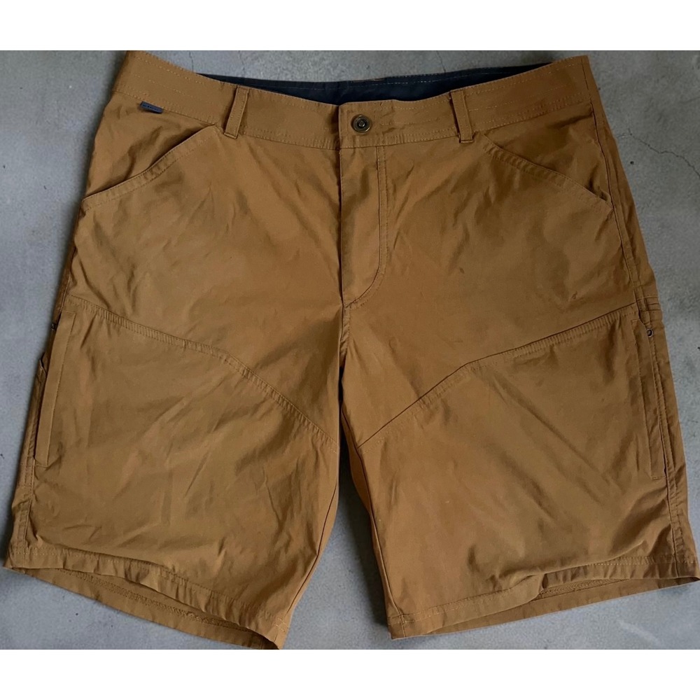 Kuhl Renegade Mens 38 Shorts Khaki Tan Technical Hiking Outdoor Cargo Pocket